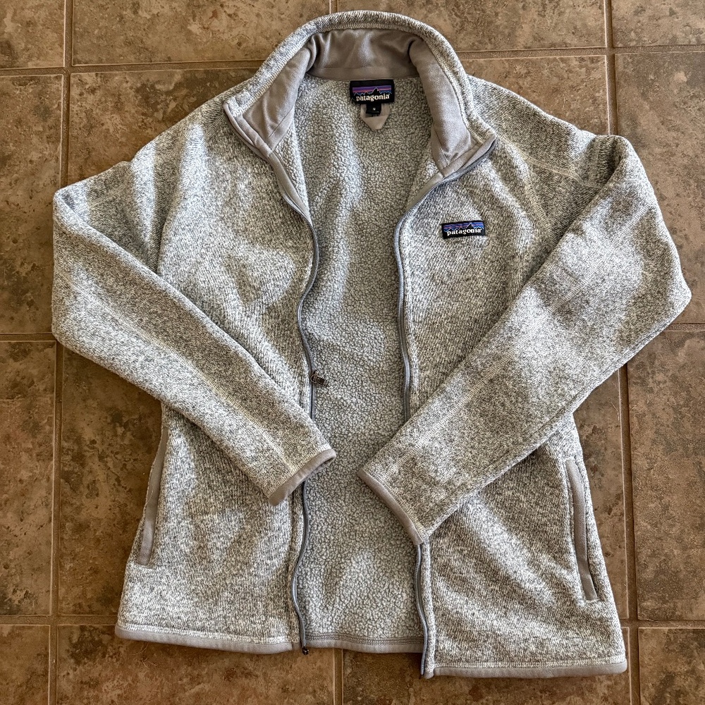 Patagonia Light Gray Teddy Jacket